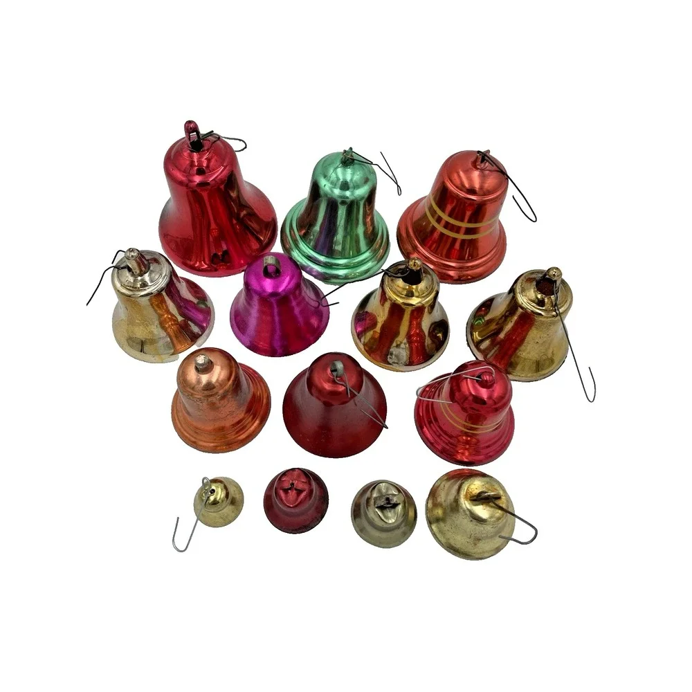 Vintage Lot 14 of  Metal & Plastic MCM Christmas Ornament Bells‎